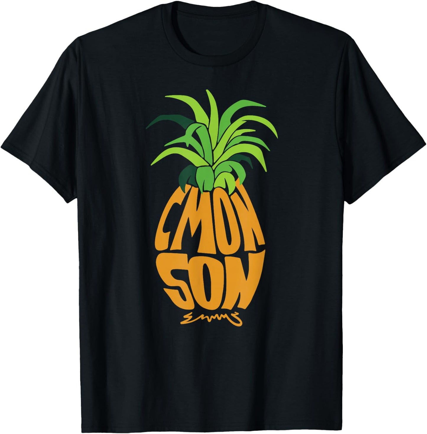 Vintage Psych Pineapple of Gus C'mon Son! Crazy Lover Gift T-Shirt - T-Shirt | Black