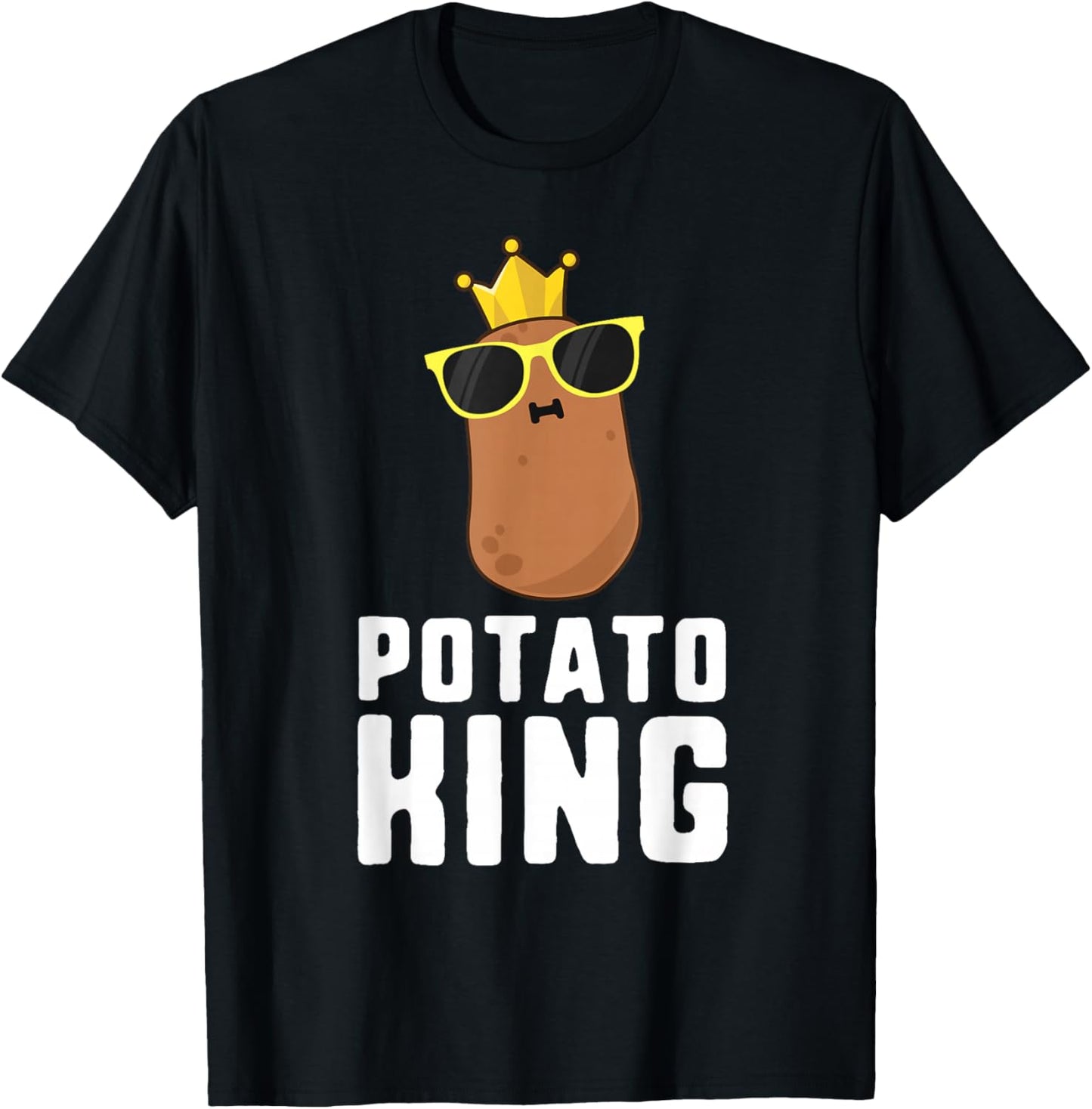 Potato King Shirt Potato Shirts Kids Boys Nerd T-Shirt - T-Shirt | Black