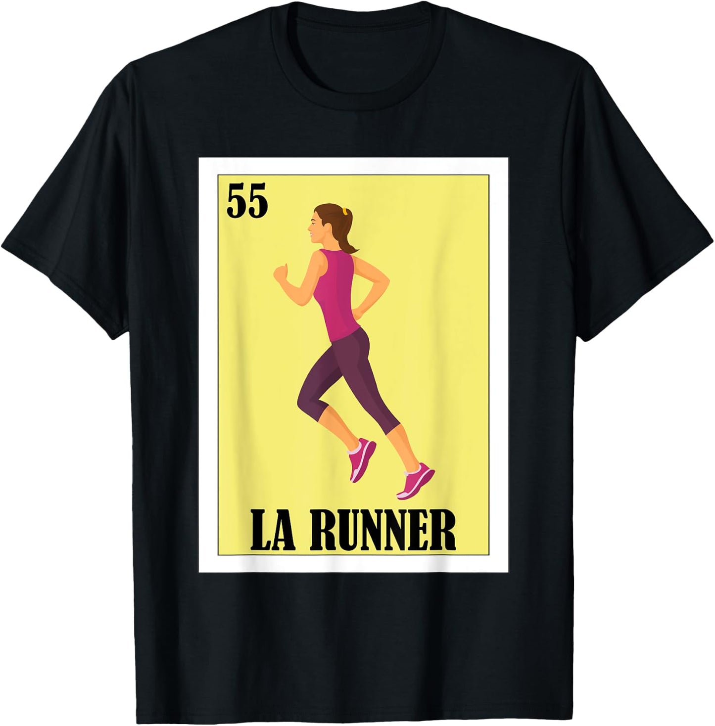 Funny Mexican Design for Runners - La Runner T-Shirt - T-Shirt | Black
