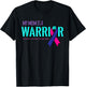 My Mom is a Warrior Thyroid Cancer Awareness Shirt T-Shirt - T-Shirt | Black