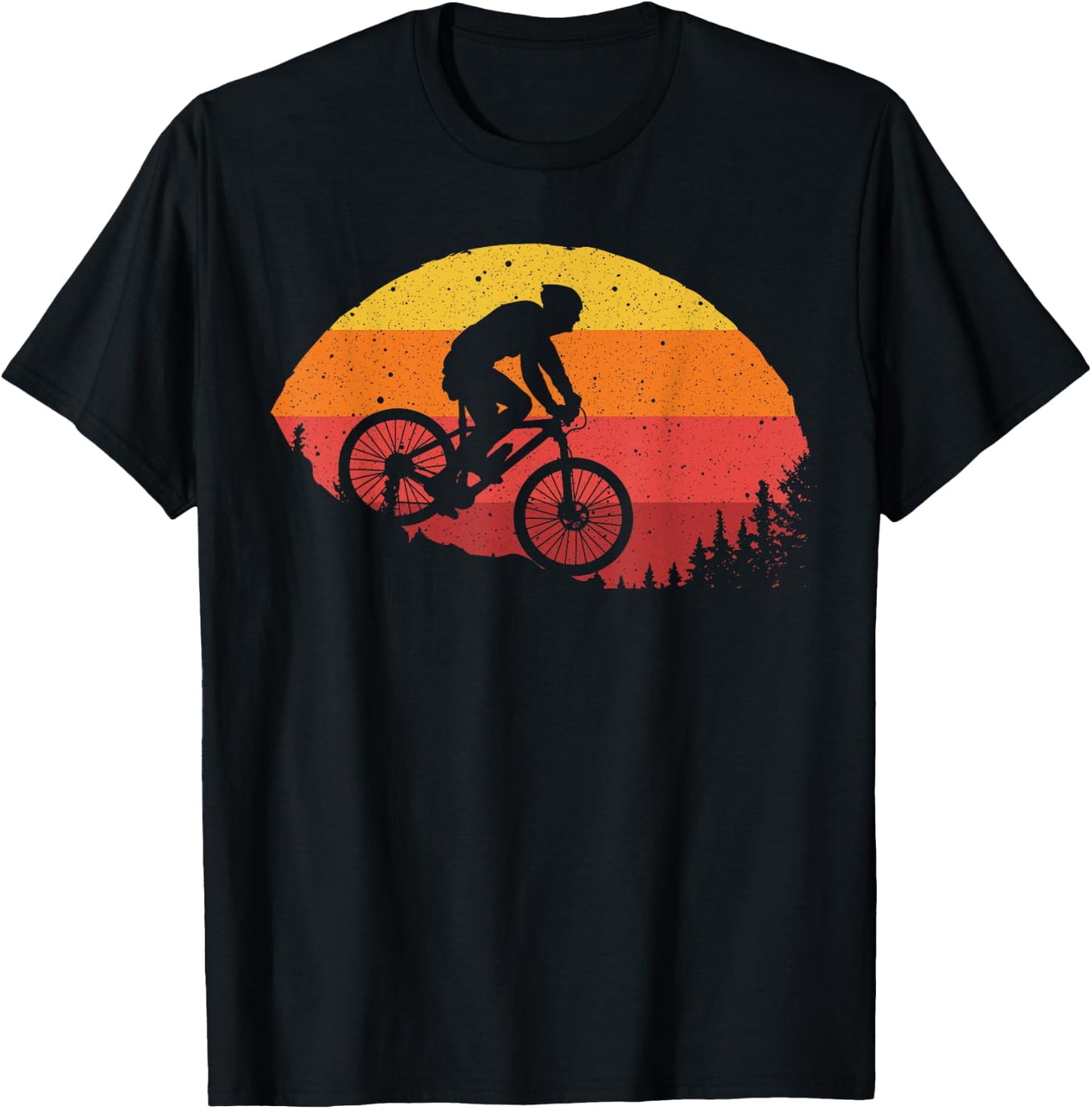 Cool Mountain Biking Women Vintage Cycling MTB Biker T-Shirt - T-Shirt | Black