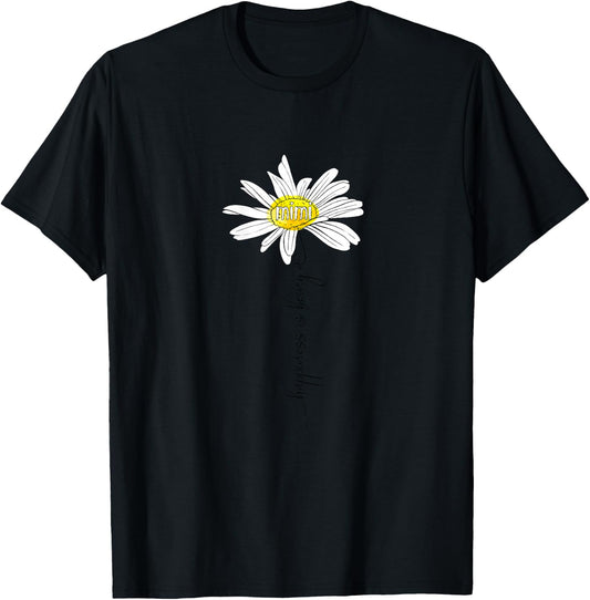 Happiness Is Being A Mimi Daisy Mother's Day Gifts T-Shirt - T-Shirt | Black