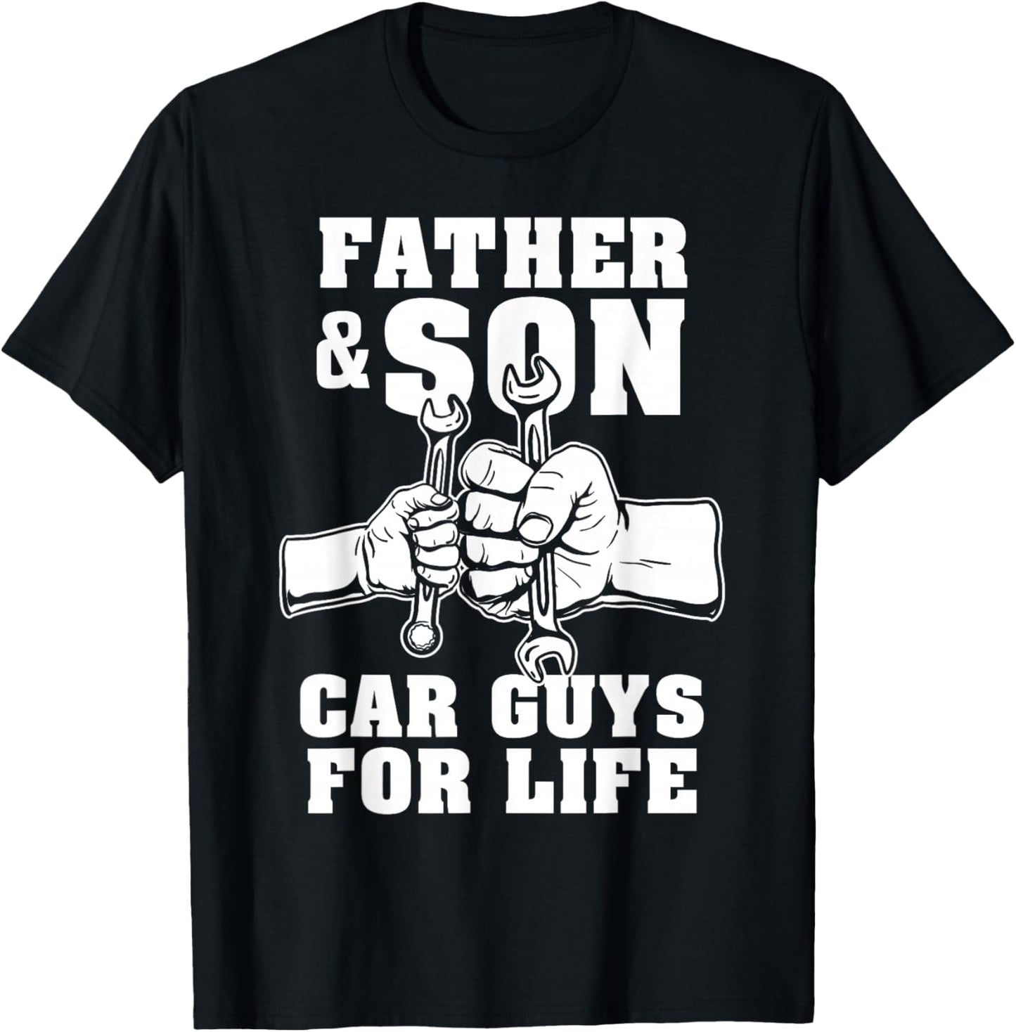 Father And Son Car Guys For Life Cute Car Mechanic T-Shirt - T-Shirt | Black