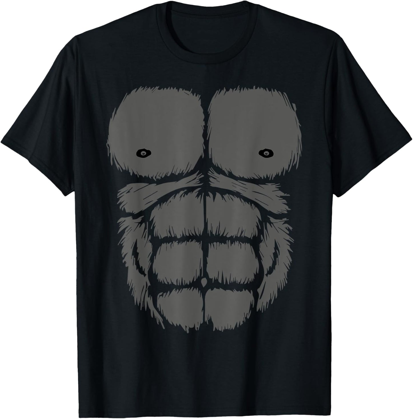 Gorilla Chest Belly Boy Girl Monkey Costume Kids Fancy Dress T-Shirt - T-Shirt | Black
