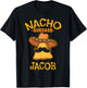 Nacho Average Jacob Personalized Name Funny Taco T-Shirt - T-Shirt | Black