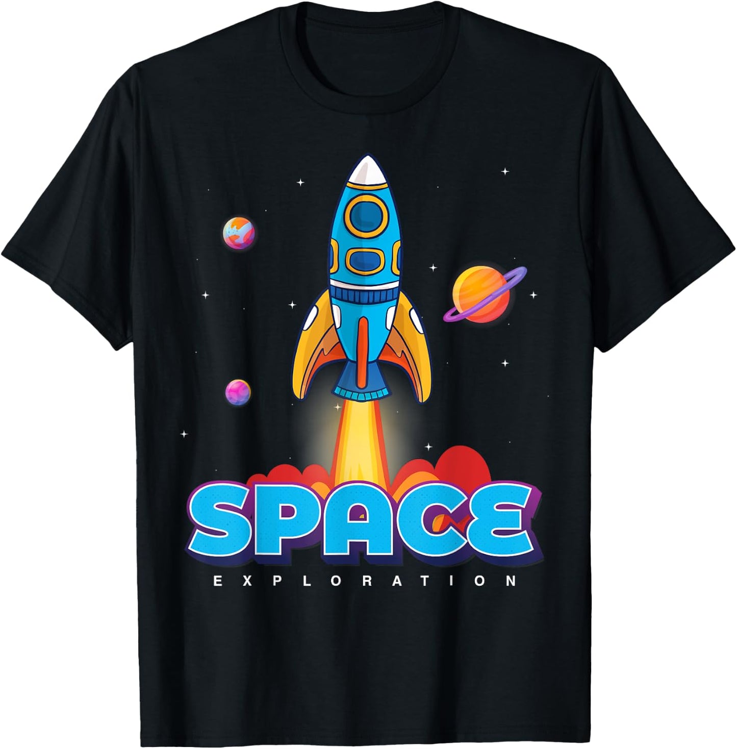 Astronaut Space Craft shirts, Space Shuttle Travel Fun T-Shirt - T-Shirt | Black