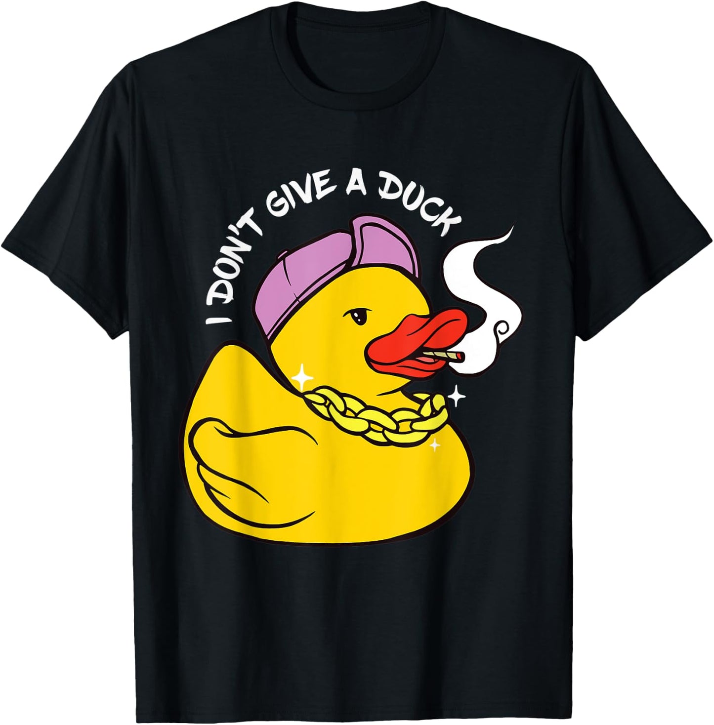 Rubber Duck Cool Duck Smoking Duck Funny Rubber Duck Lover T-Shirt - T-Shirt | Black