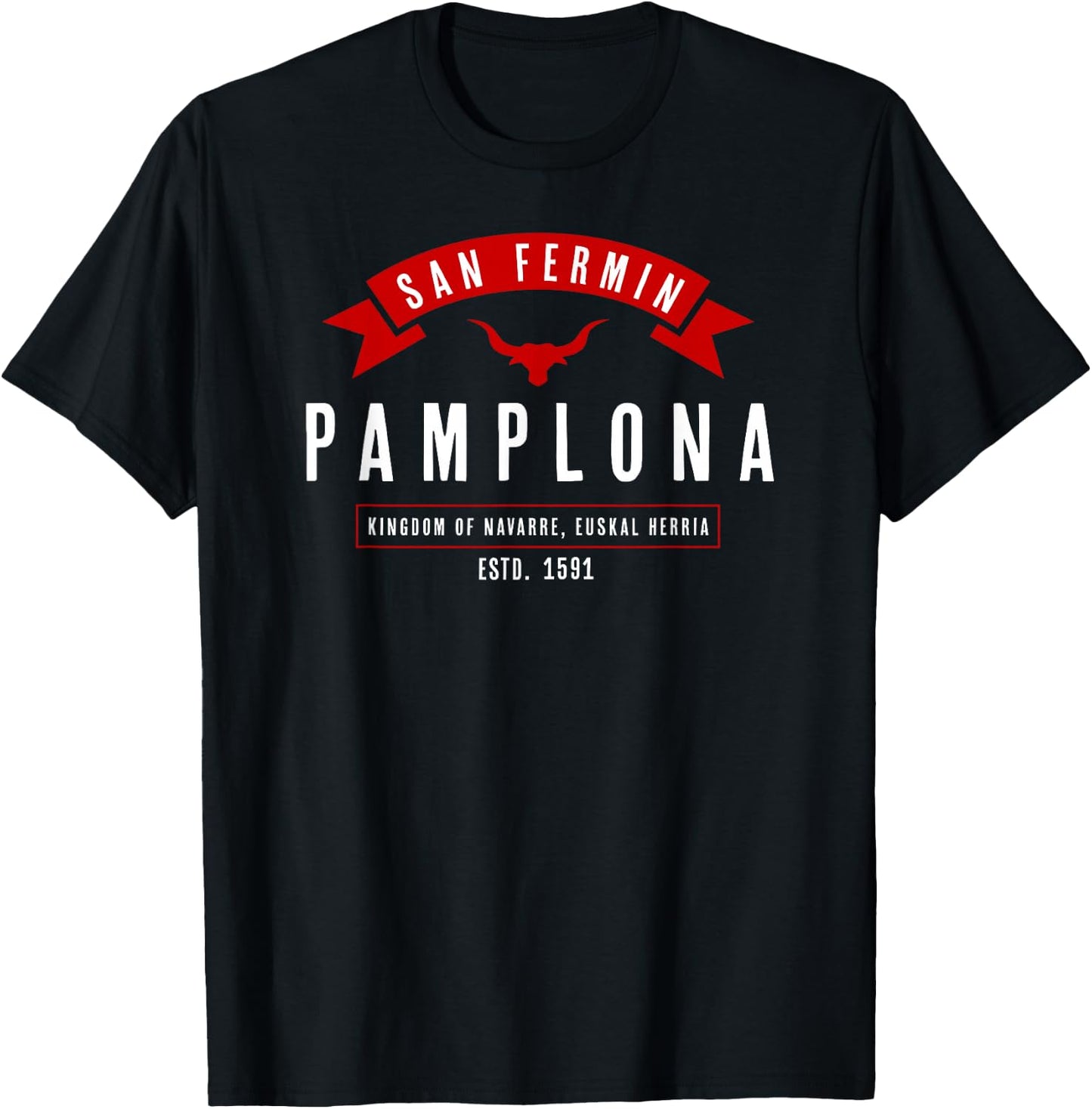 San Fermin Shirts & Gifts: Iruna - Pamplona T-Shirt - T-Shirt | Black