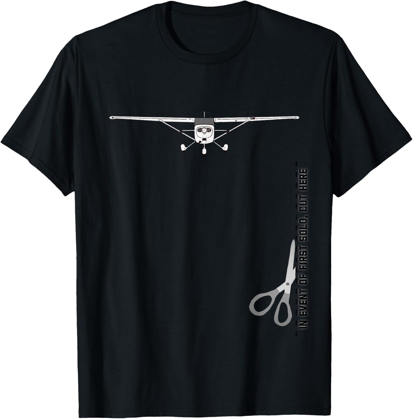 In event of first solo, CUT HERE T-Shirt - T-Shirt | Black