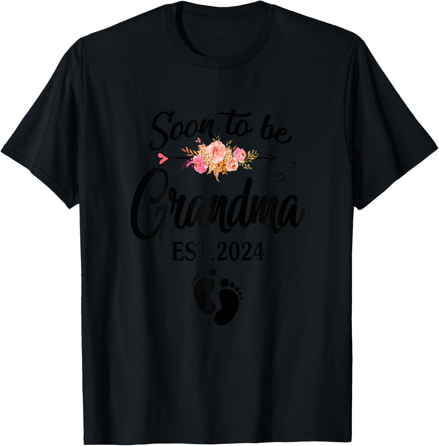 Soon to be Grandma 2024 Shirt Mother's Day For New Grandma T-Shirt - T-Shirt | Black