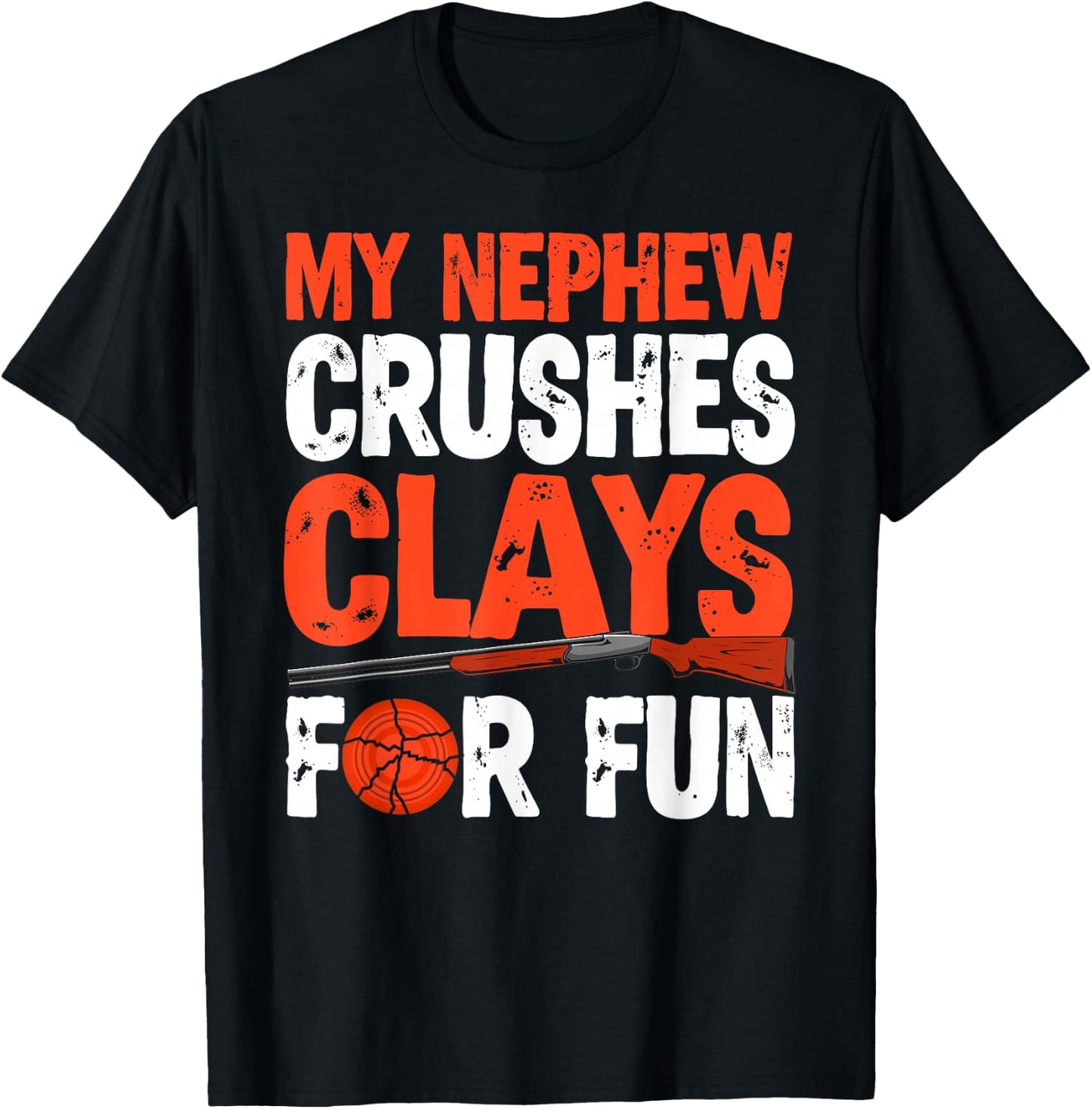 My Nephew Trap Shooting Aunt Funny Trap Shooting Auntie T-Shirt - T-Shirt | Black