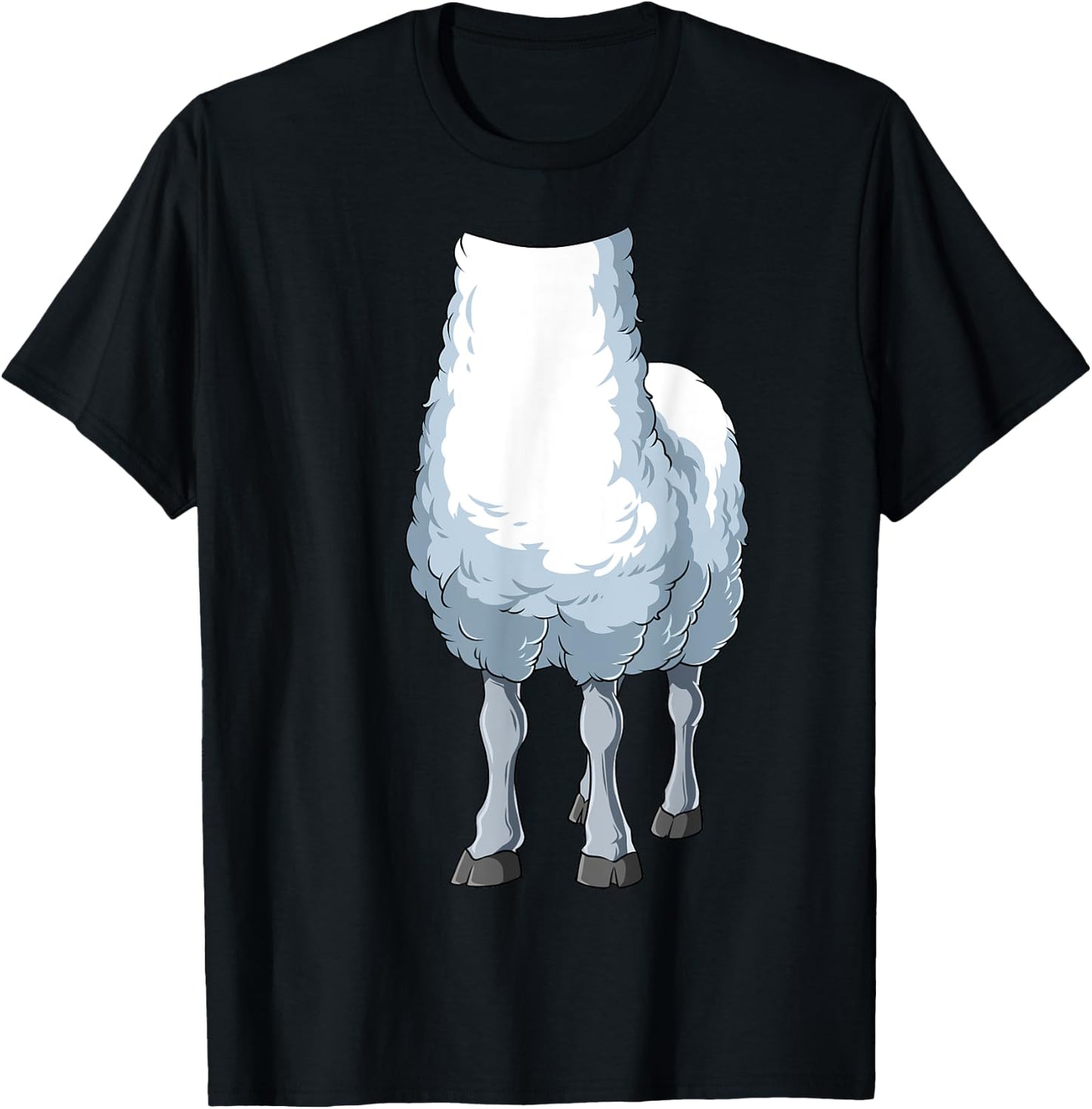 Easy Sheep Costume Sheep Body Headless Sheep Costume T-Shirt - T-Shirt | Black