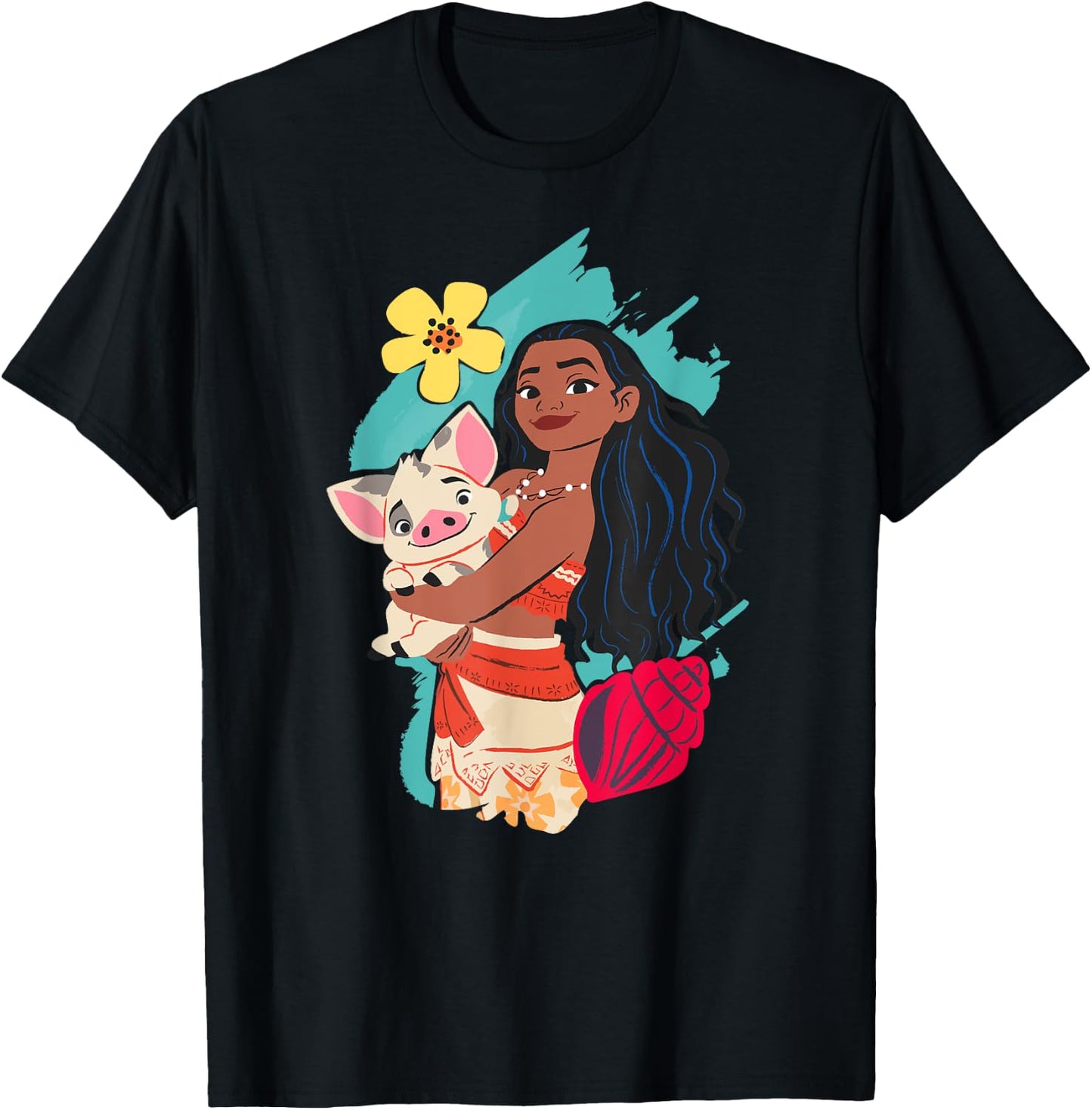 Disney Princess Moana and Pua T-Shirt - T-Shirt | Black