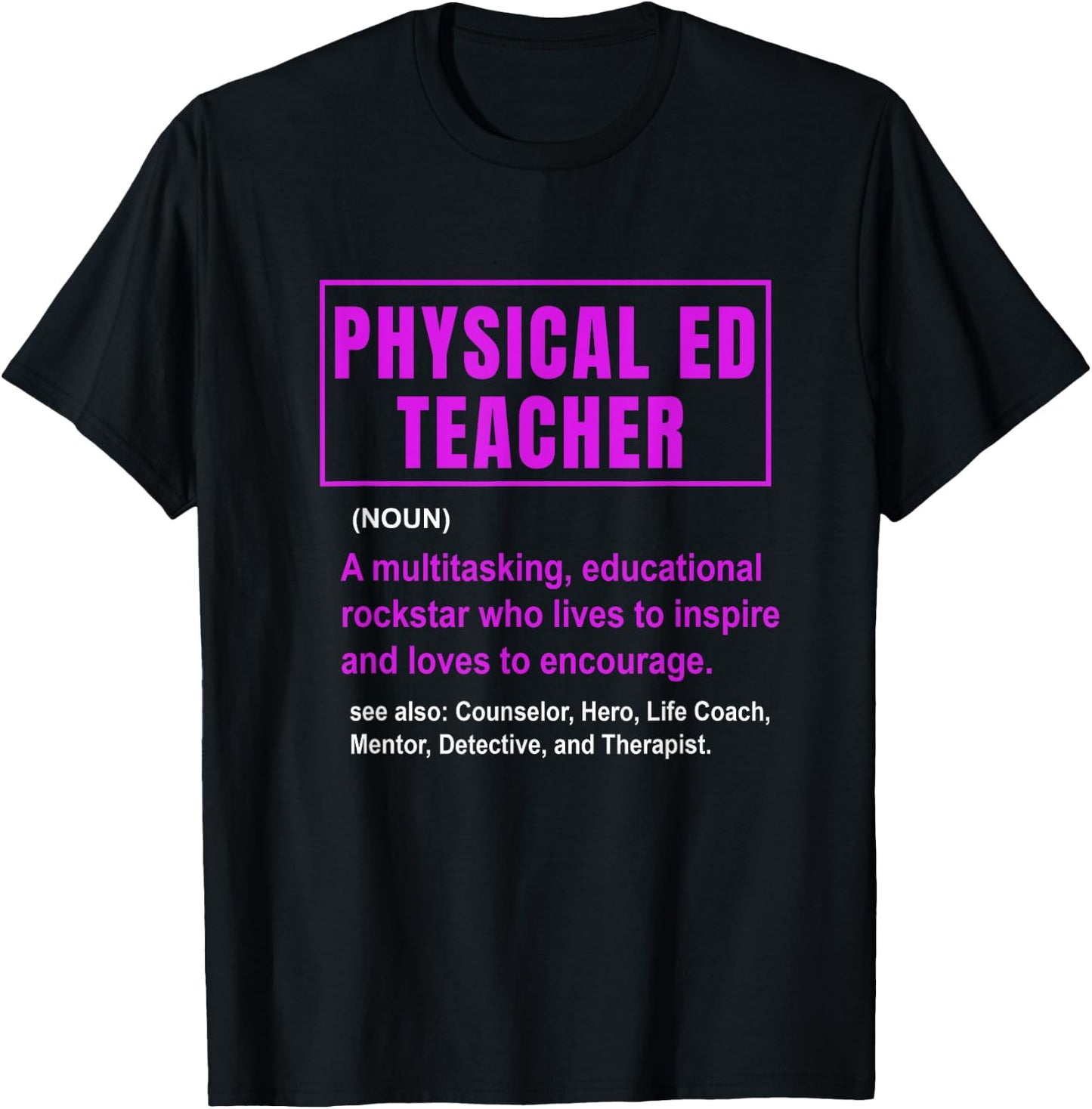 PE Definition Physical Education Teacher Pun Lover T-Shirt - T-Shirt | Black