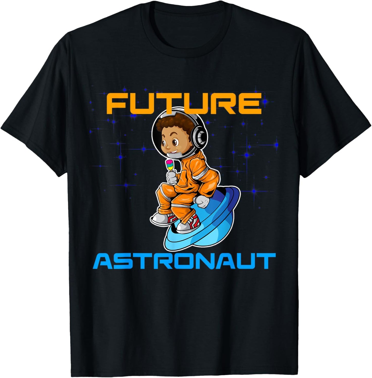 Kids Black Boy African American Pride Future Astronaut T-Shirt - T-Shirt | Black