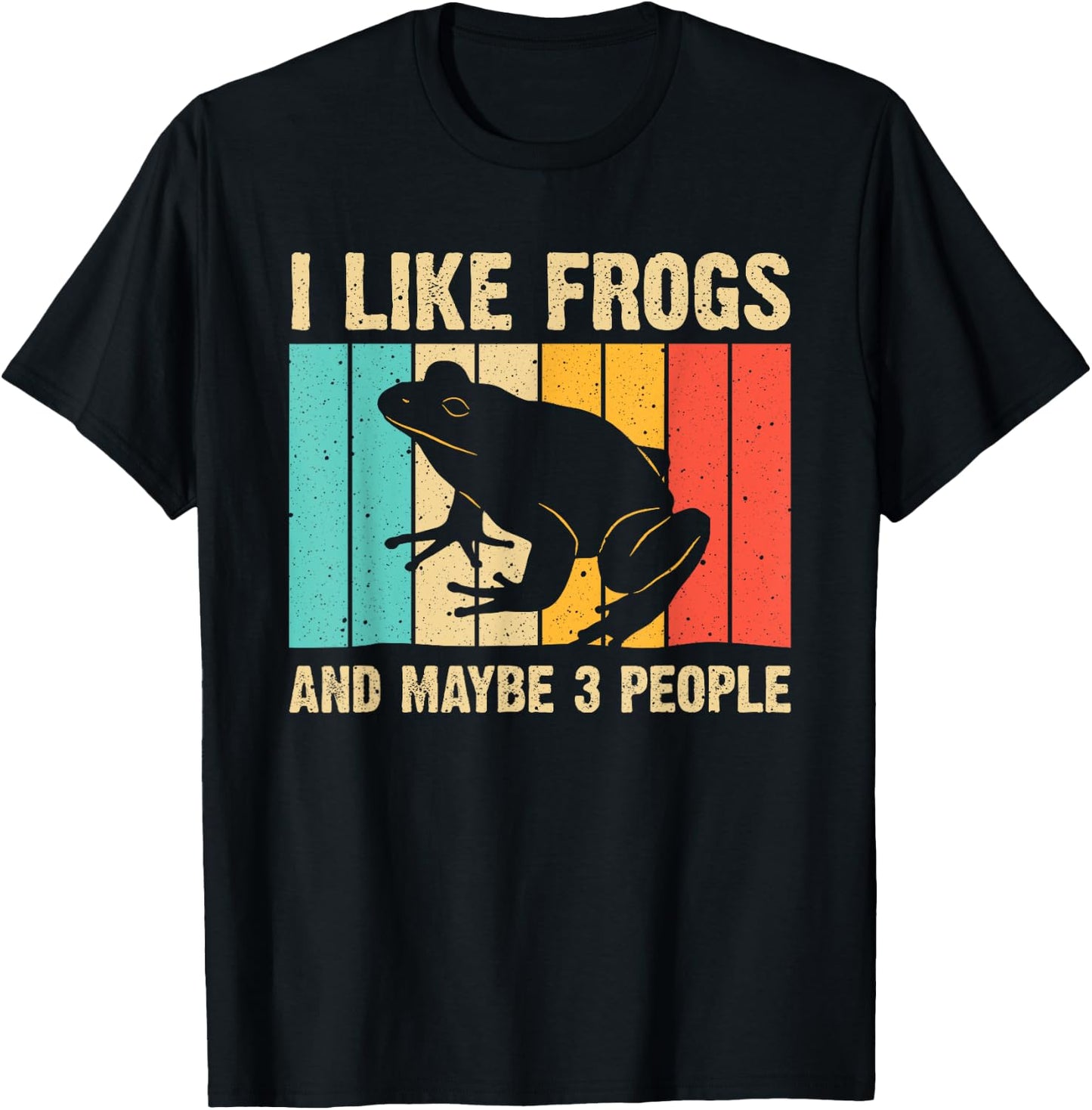 Cute Frog Design For Toad Lover Men Women Amphibian Animals T-Shirt - T-Shirt | Black