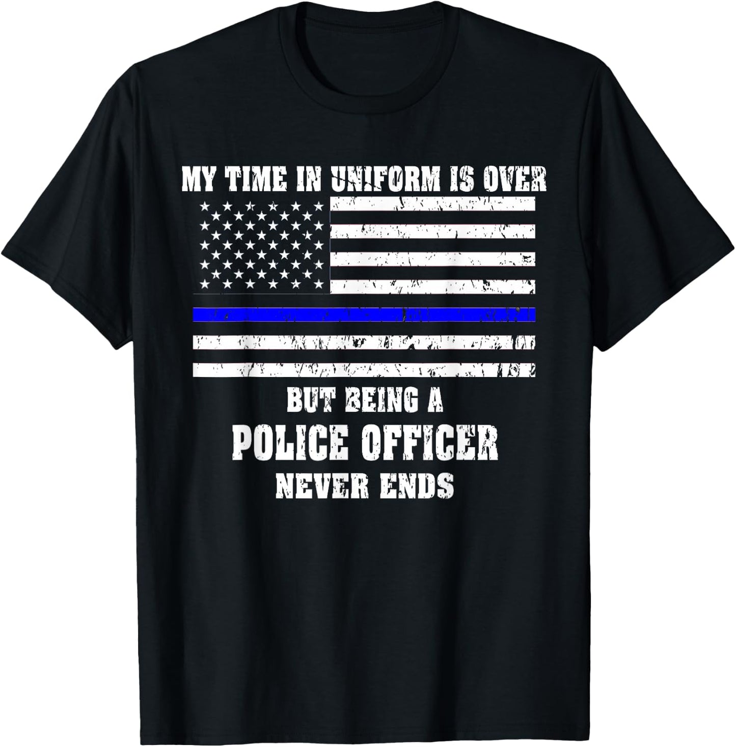 Retired Police Officer Retired Cop T-Shirt - T-Shirt | Black