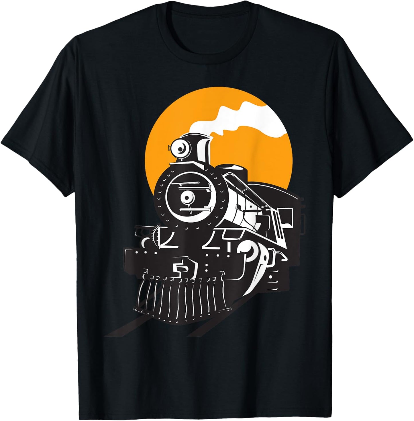 Retro Steam Train Railway Locomotive T-Shirt - T-Shirt | Black