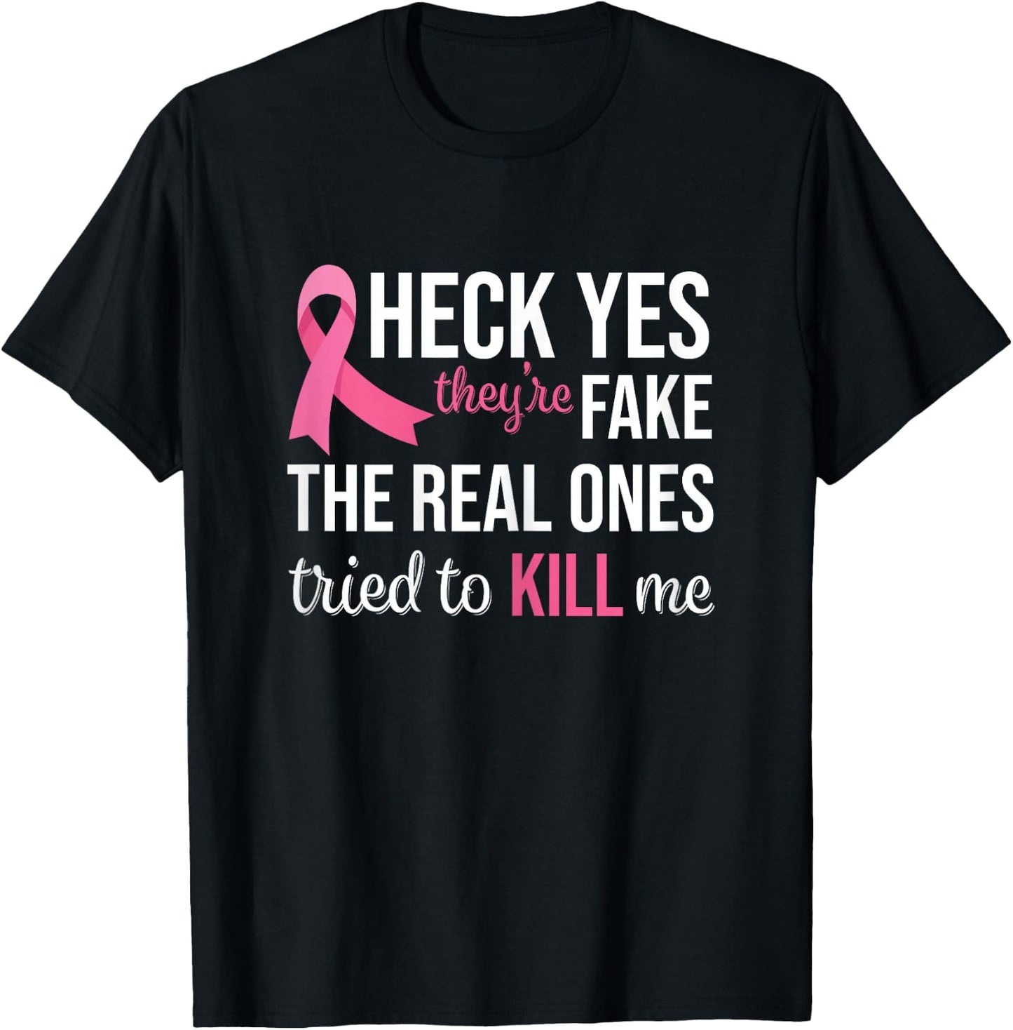 Breast Cancer Awareness Pink Ribbon Mom Women Survivor T-Shirt - T-Shirt | Black