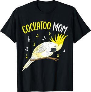 Cockatoo Mom Funny Parrot Bird Women T-Shirt - T-Shirt | Black