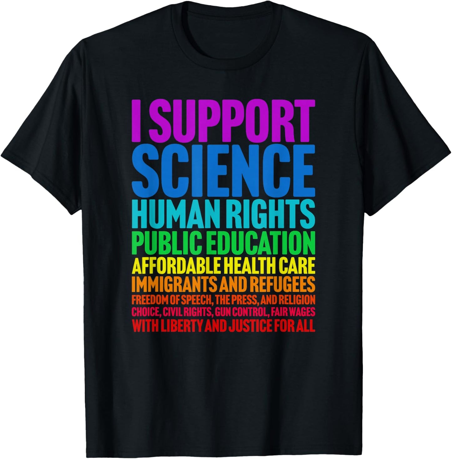 I Support Progressive Liberal Democratic Causes Protest T-Shirt - T-Shirt | Black