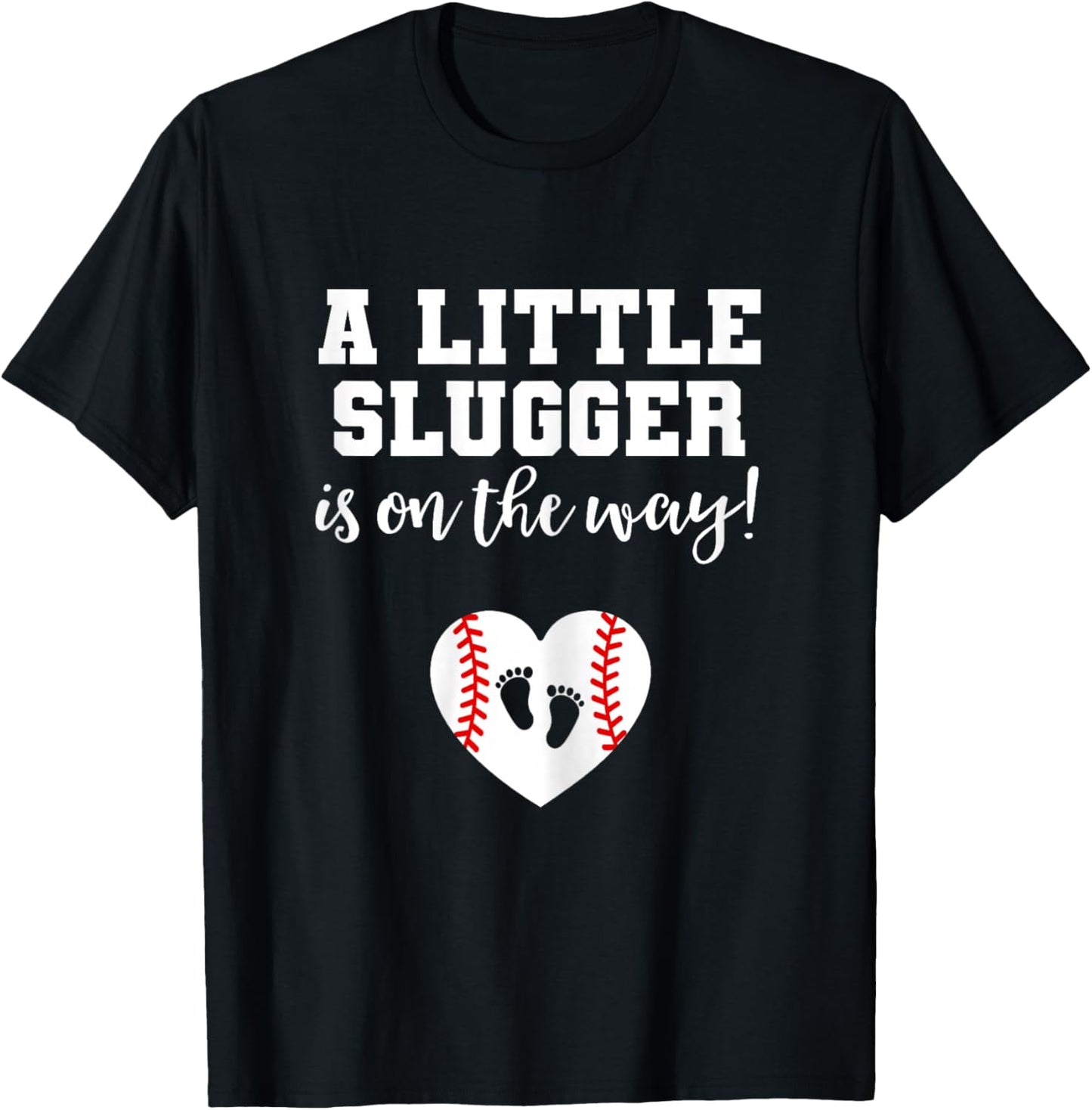 Baseball Pregnancy Announcement Shirt Spring Baby Reveal T-Shirt - T-Shirt | Black