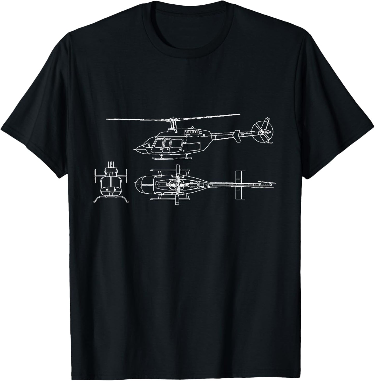 Bell 407 helicopter pilot or crew Gift for aviation T-Shirt - T-Shirt | Black