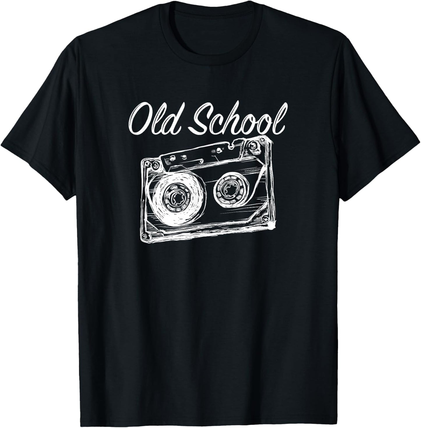Keeping it Old School 80s 90s Retro Vintage Cassette Tape T-Shirt - T-Shirt | Black
