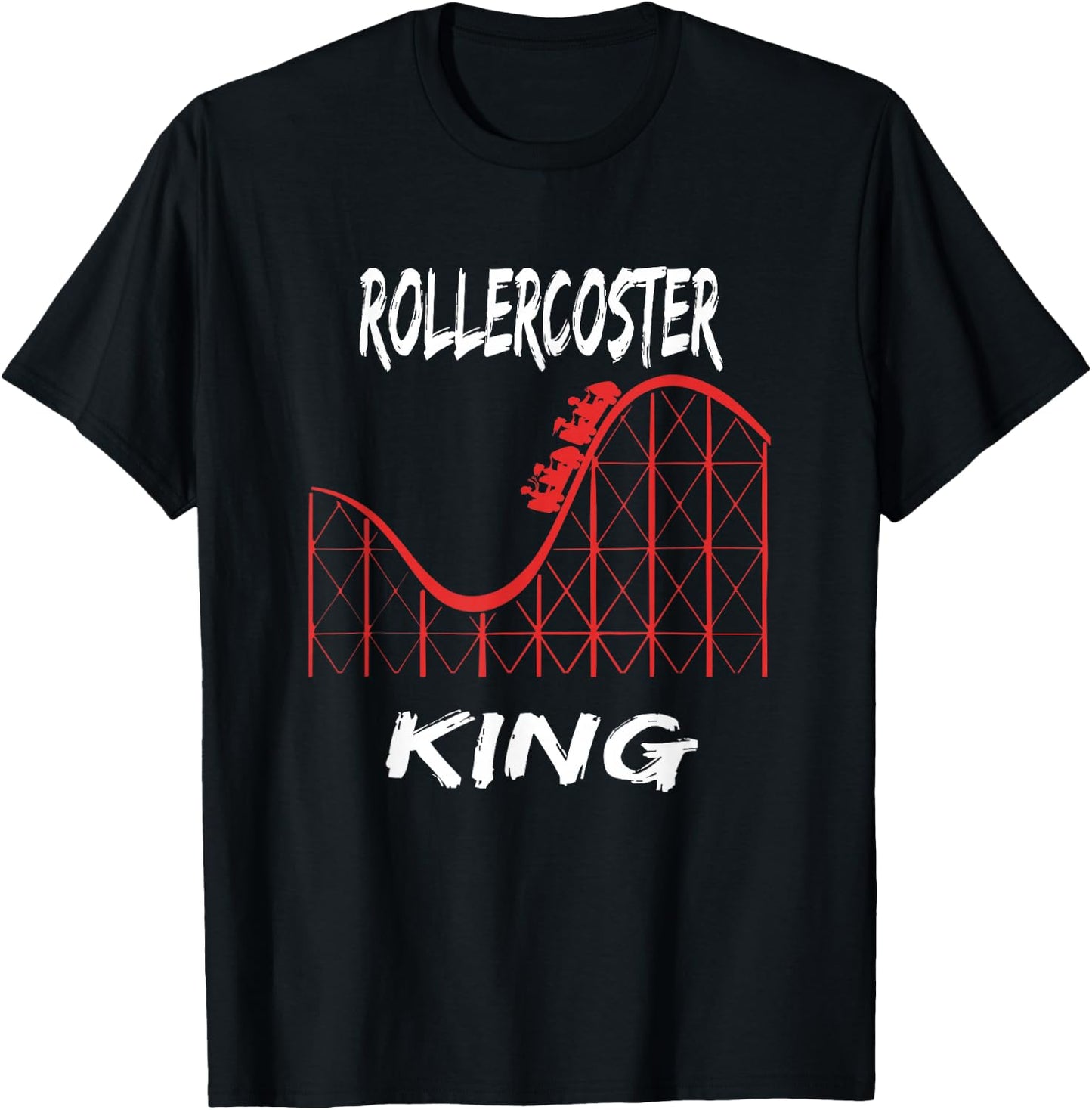 Rollercoaster King Graphic-Roller Coaster apparel T-Shirt - T-Shirt | Black