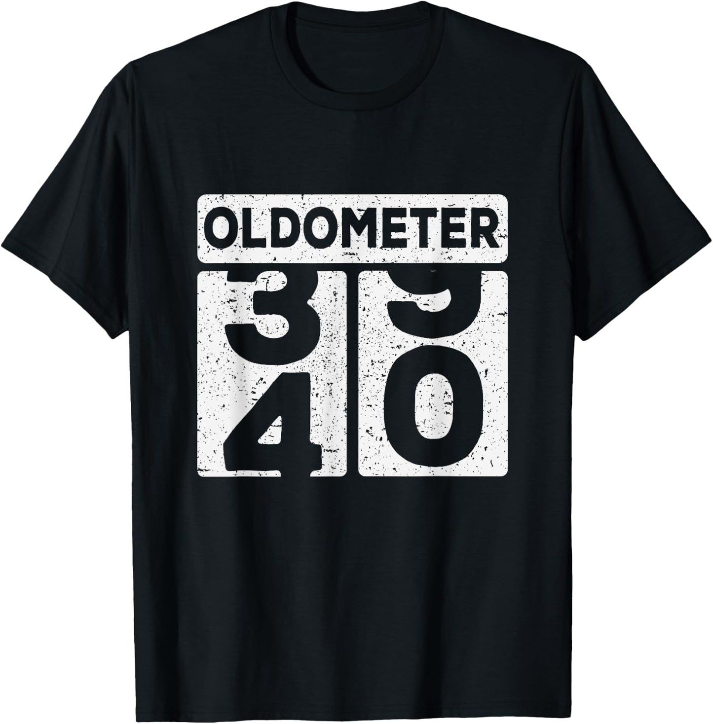 Oldometer 39 40 Funny Happy 40th Birthday Gift Men Women T-Shirt - T-Shirt | Black