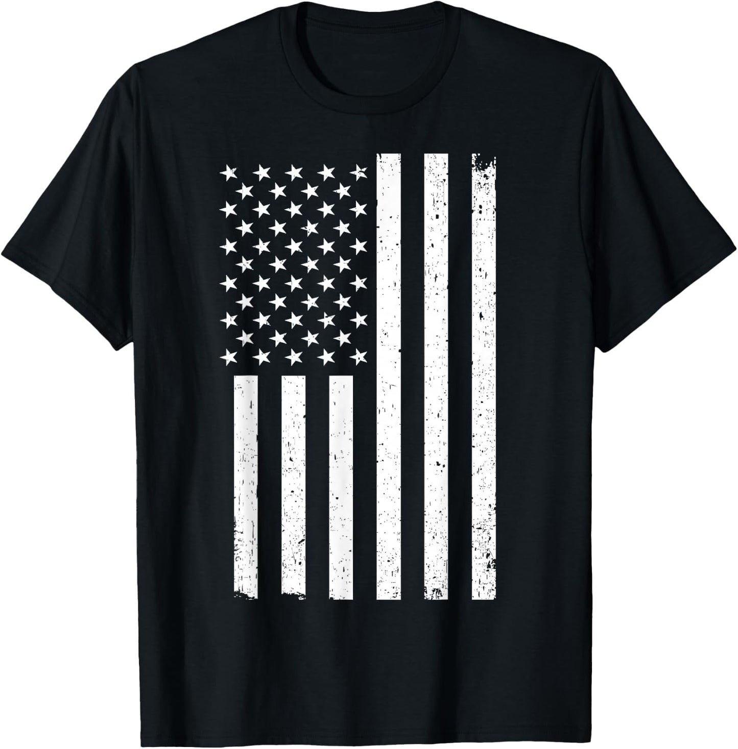 Stars & Stripes USA Flag Patriotic America: Men's & Women's T-Shirt - T-Shirt | Black
