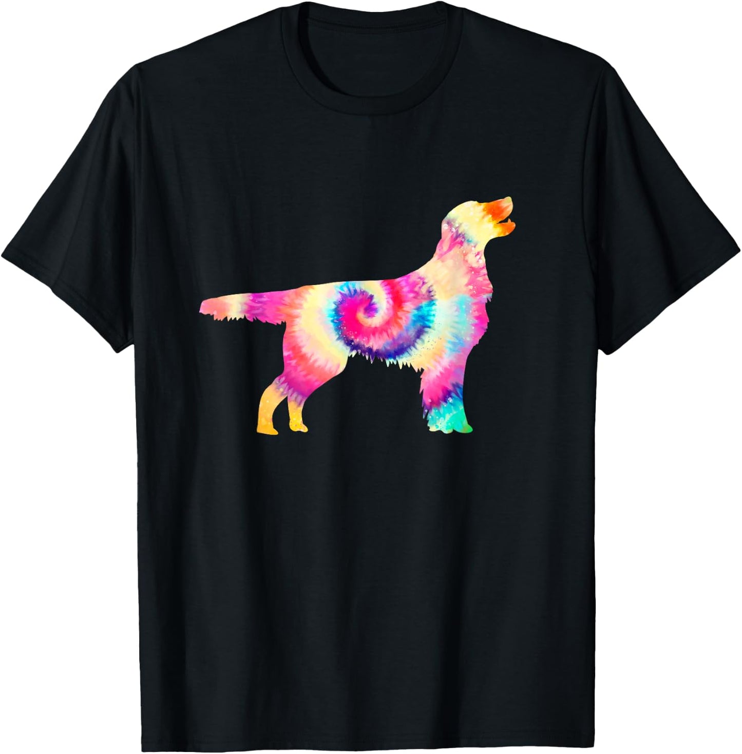 Flat-Coated Retriever Flat-Coat Dog Lover Tie Dye T-Shirt - T-Shirt | Black