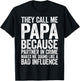 They Call Me Papa Because Partner In Crime Shirt Fathers Day T-Shirt - T-Shirt | Black