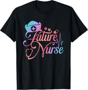 Future Nurse CNA Nursing Hospital Medicine Health Medical T-Shirt - T-Shirt | Black