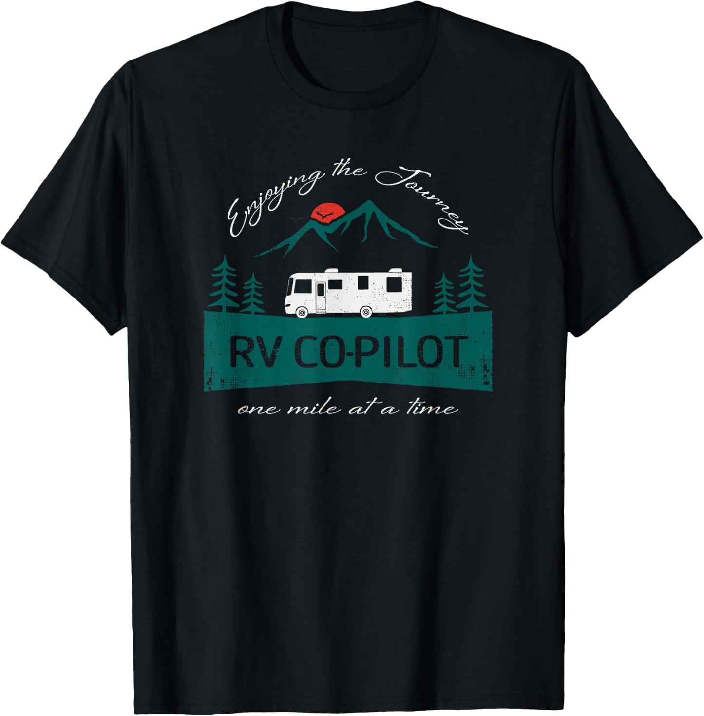 Funny RV Co-Pilot Motorhome Camping T-Shirt - T-Shirt | Black