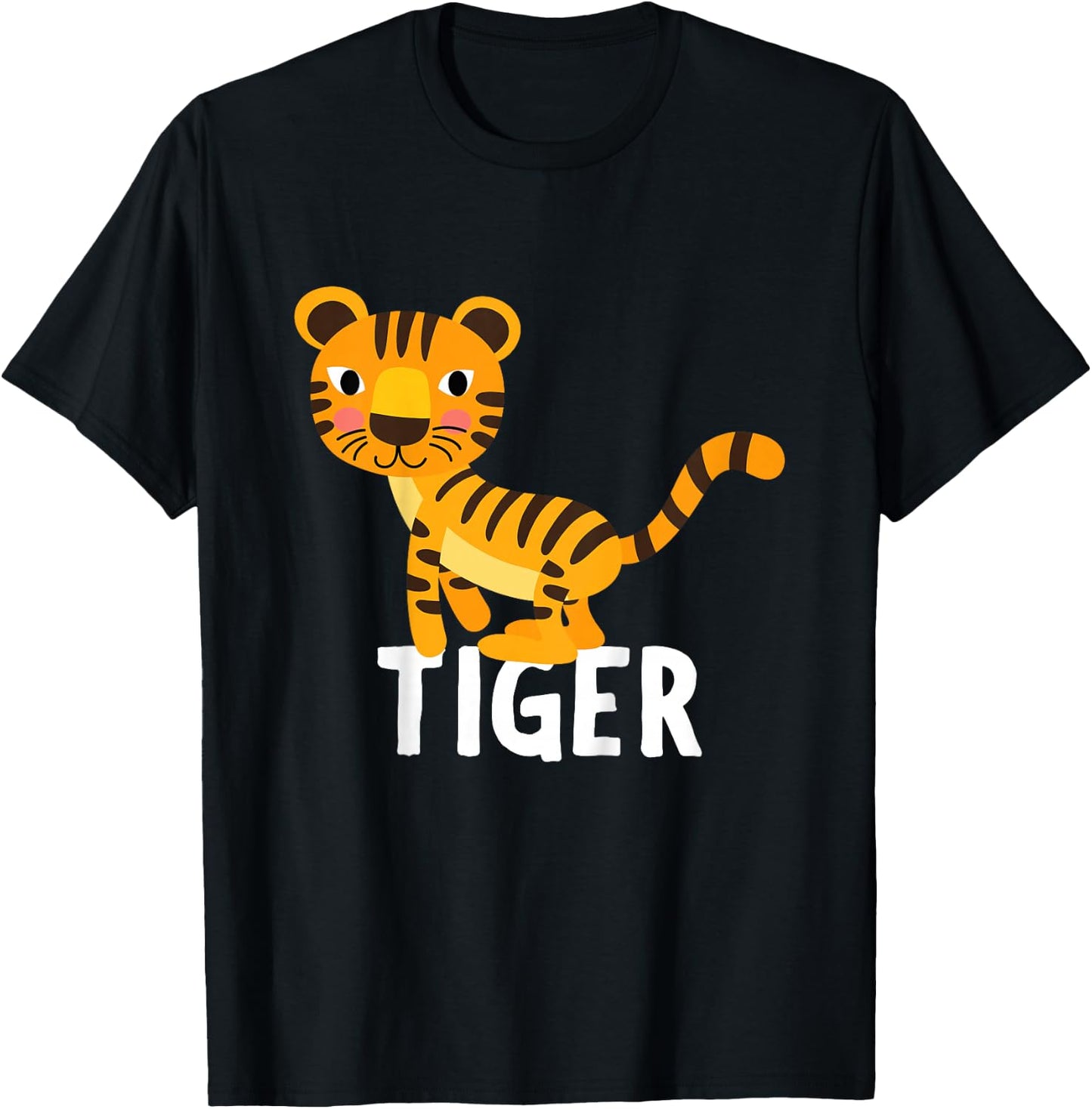 Tiger Shirt For Boys Or Girls | Cute Tiger Gift T-Shirt - T-Shirt | Black
