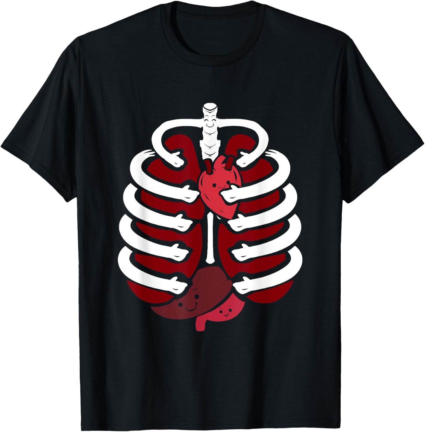 Human Anatomy Costume Rib Cage Halloween T-Shirt - T-Shirt | Black