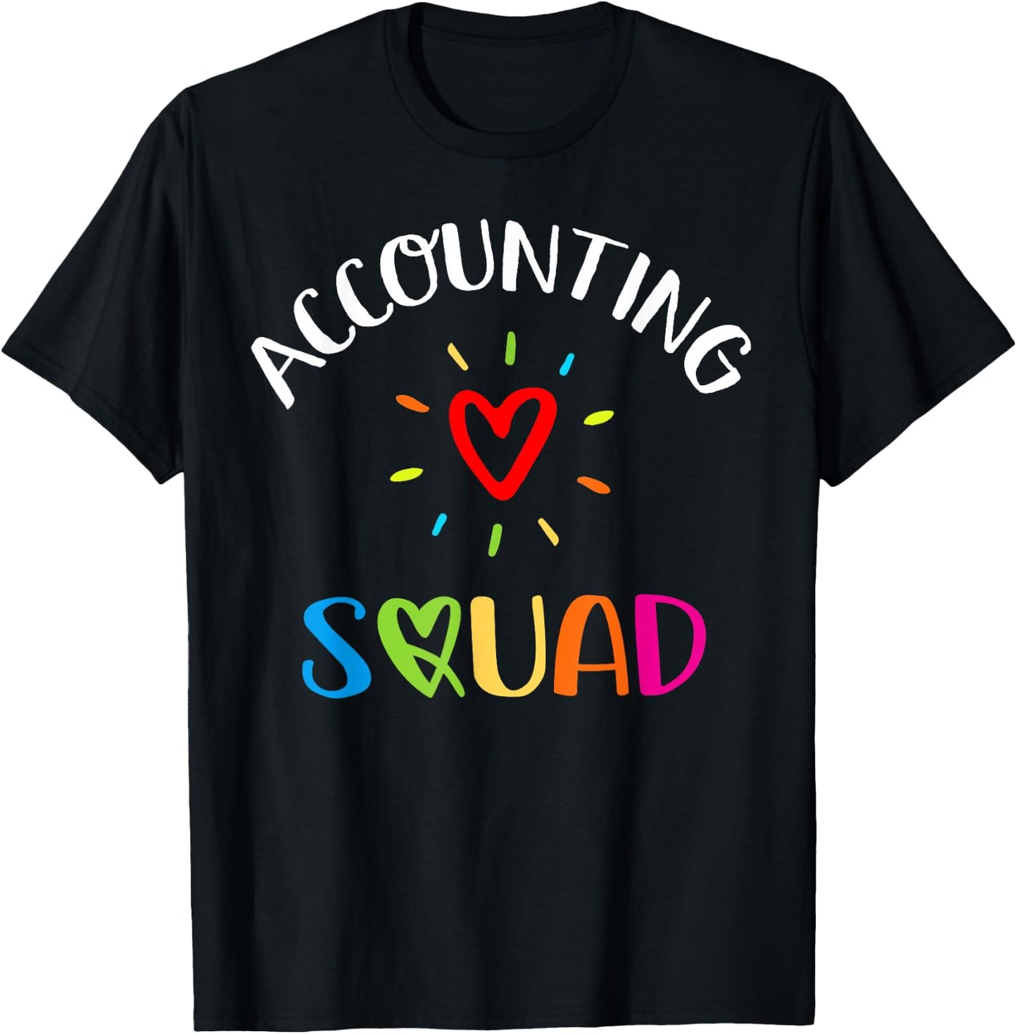 Accounting Squad Cute Proud Accountant Crew Matching T-Shirt - T-Shirt | Black