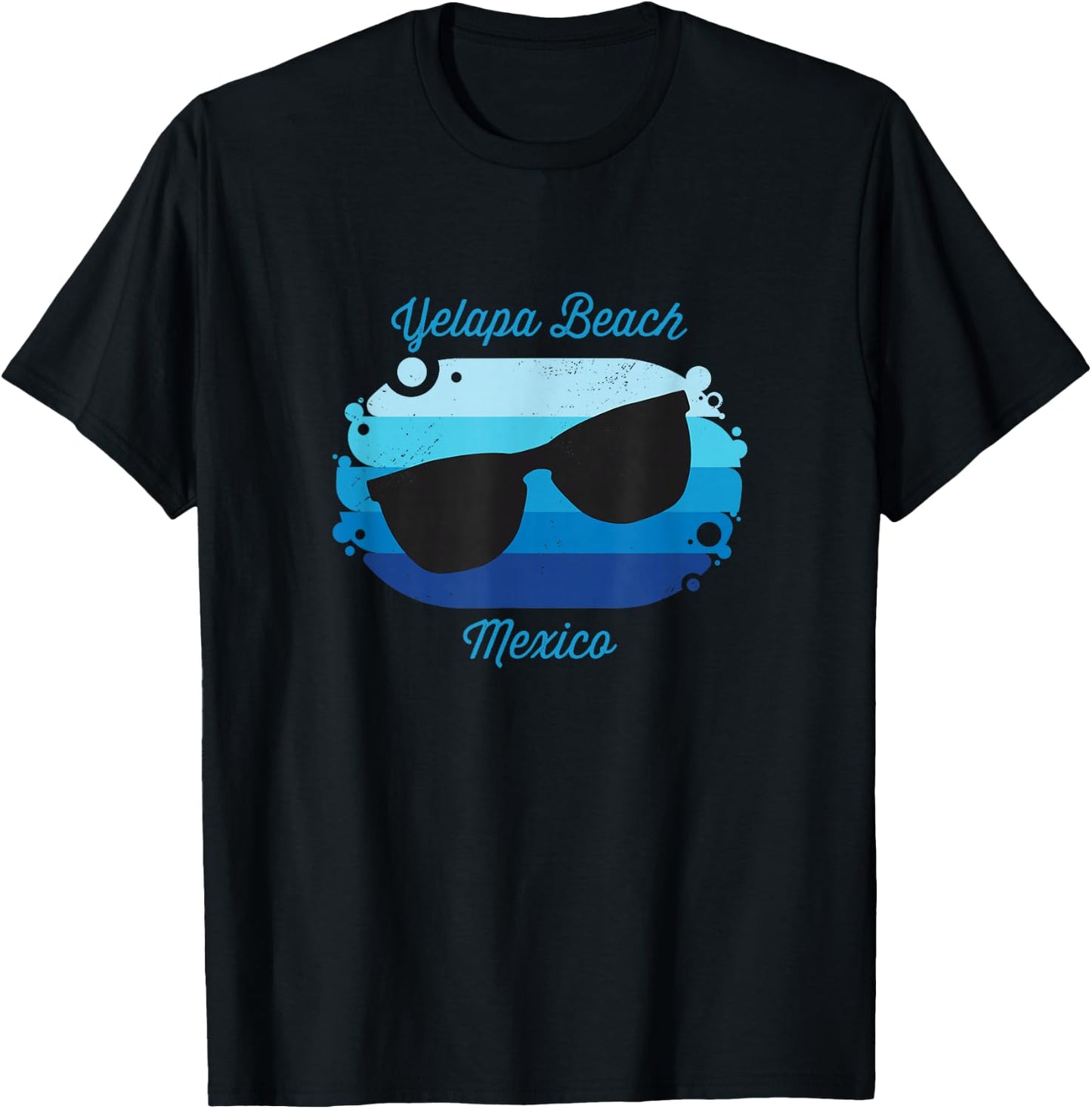 Yelapa Beach Mexico Souvenir Nautical Surfer Graphic T-Shirt - T-Shirt | Black