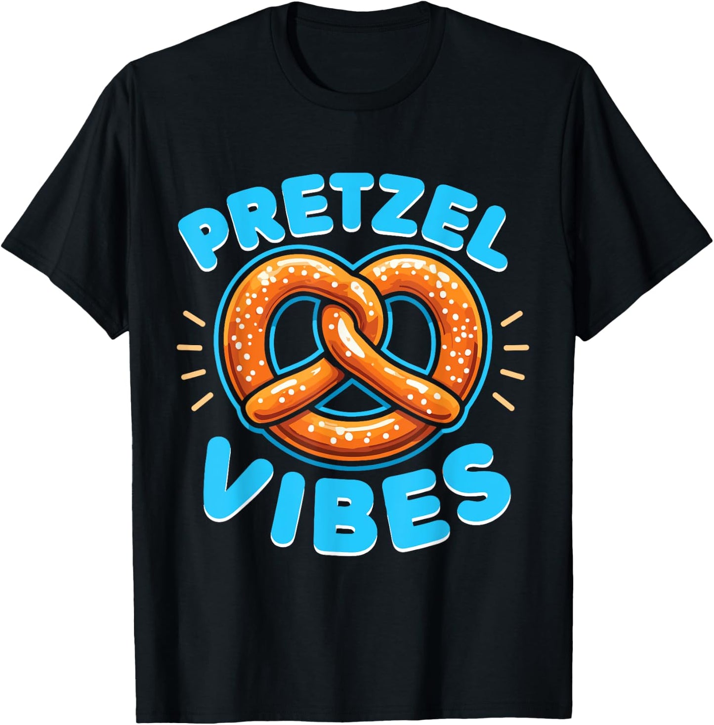 Pretzel Lover Snack Pretzel Vibes T-Shirt - T-Shirt | Black
