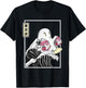 Happy Kawaii Ghost Strawberry Milk Surfing Kanagawa Wave T-Shirt - T-Shirt | Black