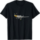 P51 Mustang Propeller Aircraft WWII Fighter Plane USA T-Shirt - T-Shirt | Black