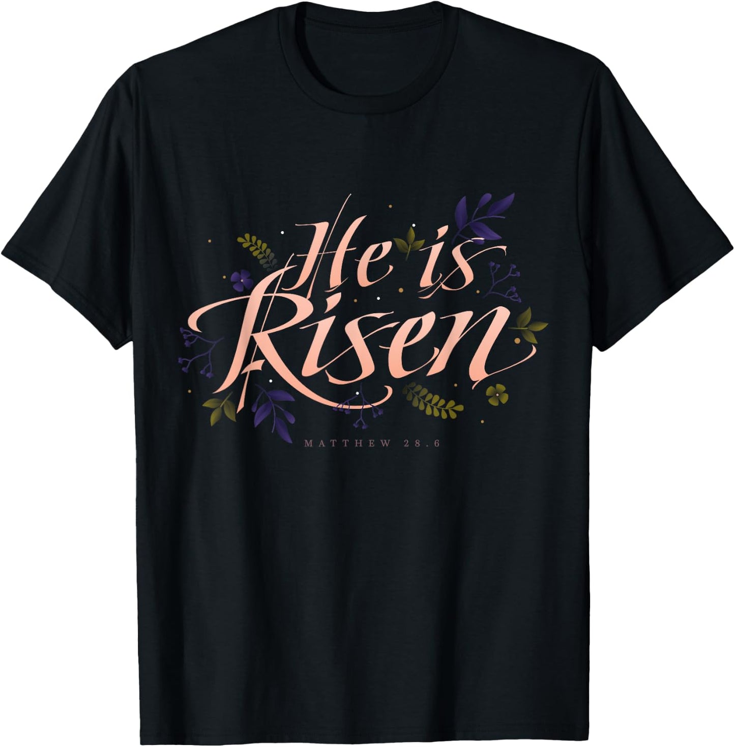 He Is Risen | Easter Jesus T-Shirt - T-Shirt | Black