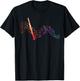 Colourful Clarinet Sheet Music with Clarinet T-Shirt - T-Shirt | Black
