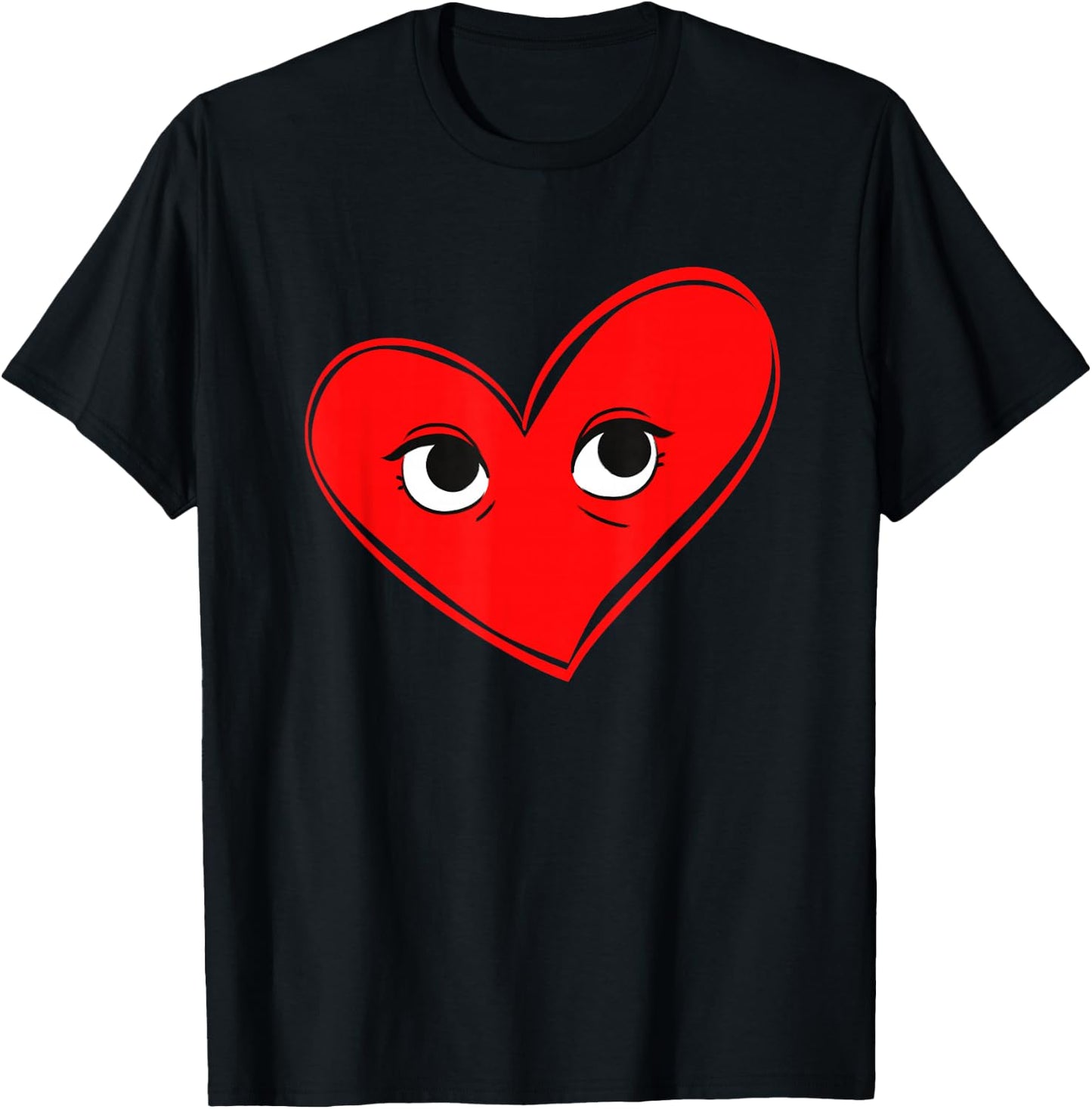 Cute Heart in Love and Children T-Shirt - T-Shirt | Black