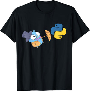 Go Gopher - Fun Developer Umbrella GO lang Logo Design T-Shirt - T-Shirt | Black