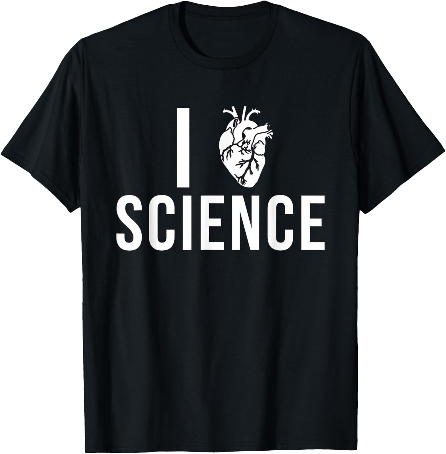I love Science funny heart T-Shirt - T-Shirt | Black