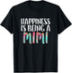 Happiness Is Being A Mimi Shirt Women Mothers Day T-Shirt - T-Shirt | Black
