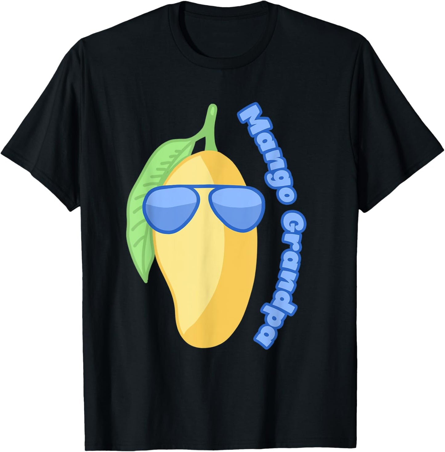 Mango Grandpa Family Fruit Art In Sunglasses For Summer T-Shirt - T-Shirt | Black