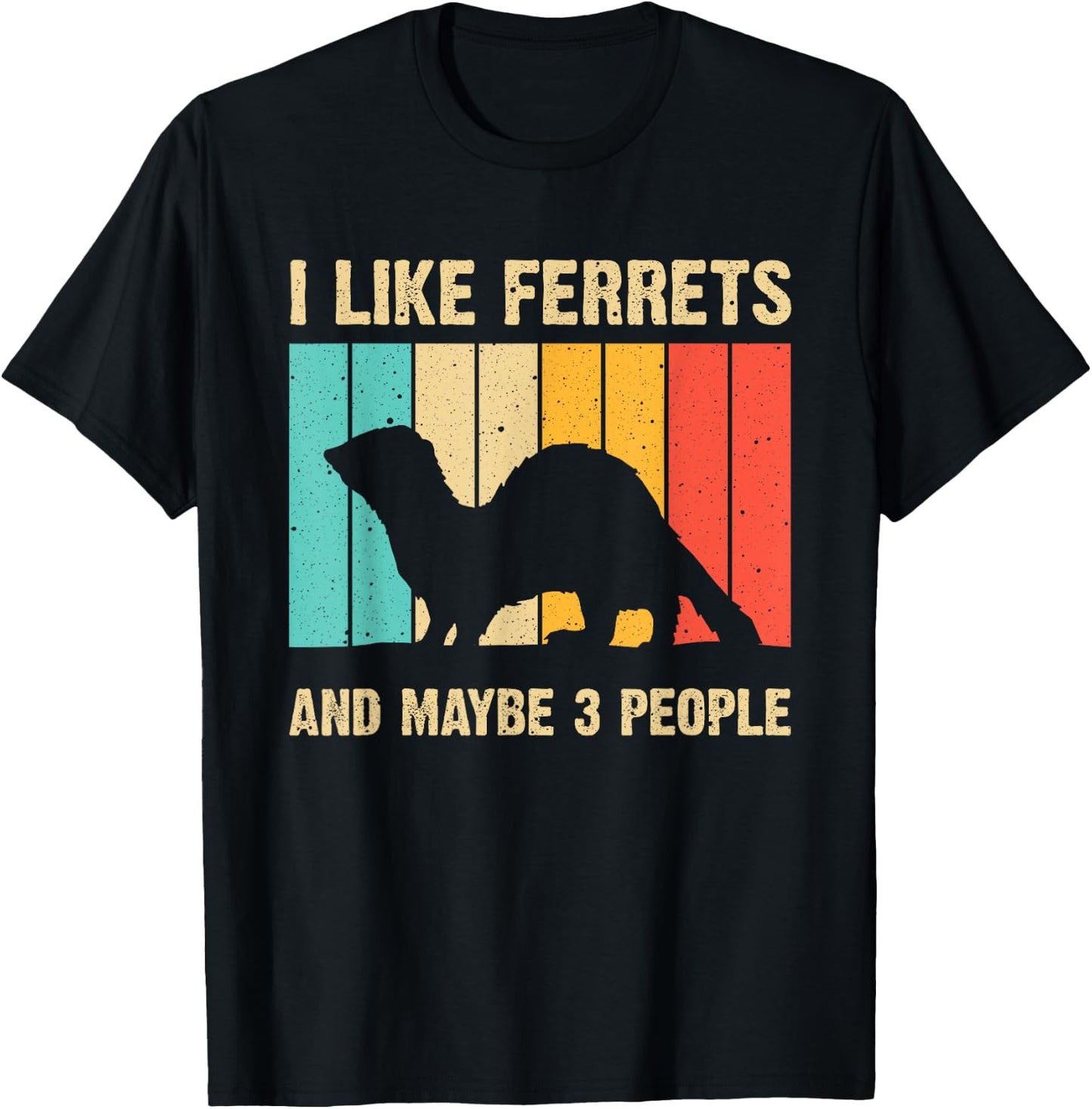 Funny Ferret Design Women Ferret Lover Introvert T-Shirt - T-Shirt | Black